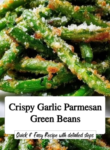 Crispy garlic parmesan green beans served in a bowl
