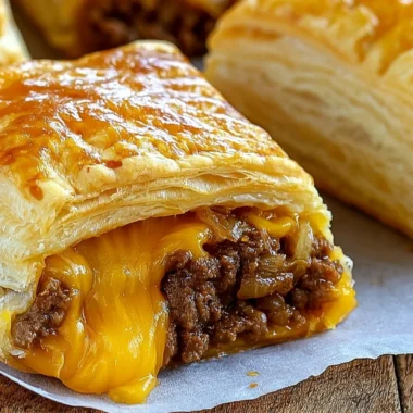 Delicious cheeseburger pockets ready to be served
