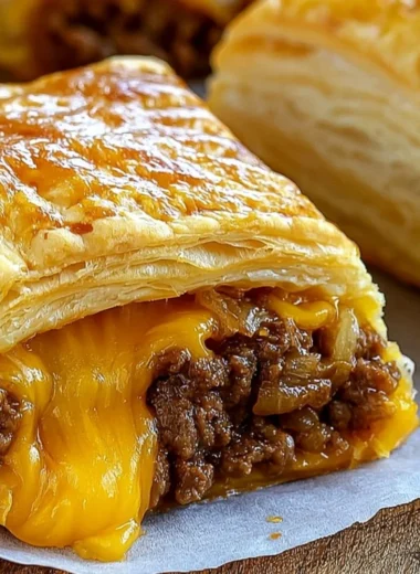 Delicious cheeseburger pockets ready to be served