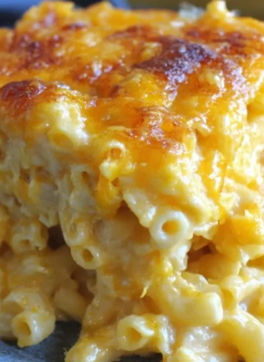 Delicious easy baked mac and cheese topped with crunchy breadcrumbs