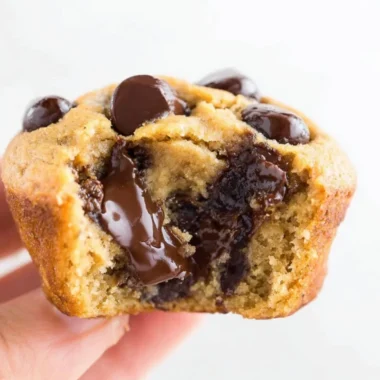Flourless peanut butter banana muffins baked to perfection.