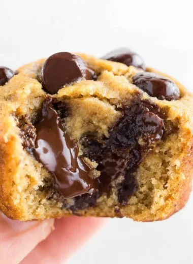 Flourless peanut butter banana muffins baked to perfection.