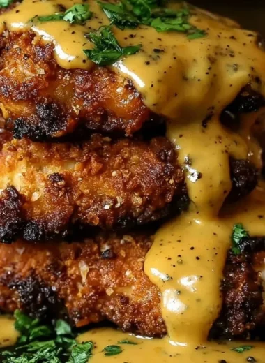 Delicious Pretzel Chicken served with dipping sauce