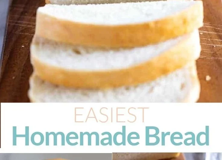 Freshly baked simple homemade bread loaf on a wooden table