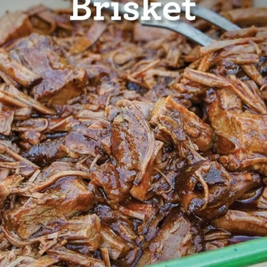 Delicious Texas Cola shredded beef brisket served on a plate