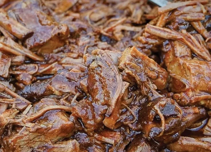 Delicious Texas Cola shredded beef brisket served on a plate