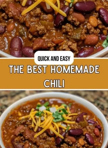 Delicious bowl of homemade chili topped with fresh herbs and served with cornbread.