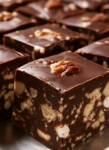 TOLL HOUSE® Famous Fudge brownies topped with chocolate and nuts