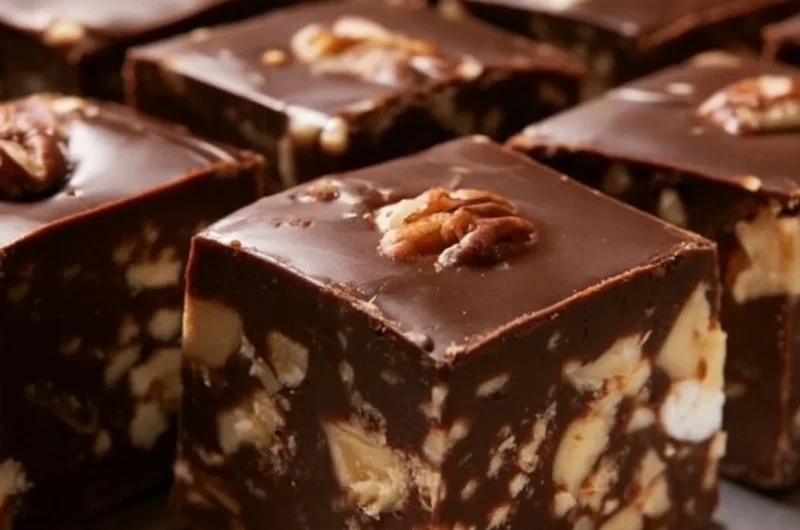 TOLL HOUSE® Famous Fudge brownies topped with chocolate and nuts