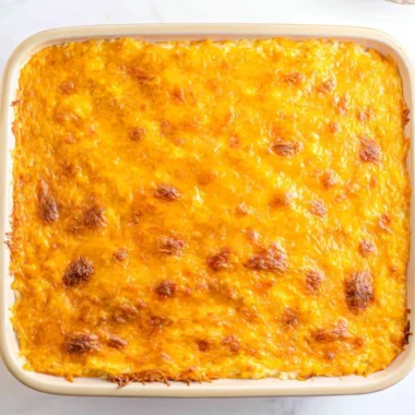 Easy 5-ingredient Shepherd's Pie served in a dish with fresh herbs on top