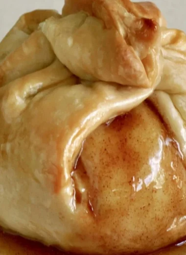 Delicious homemade Apple Dumplings recipe and hymns display.