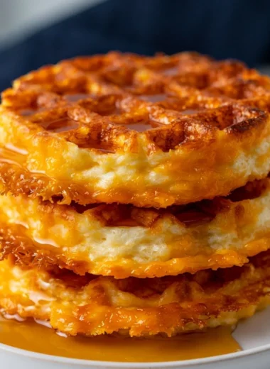 Cozy chaffles served with toppings for a delicious meal option