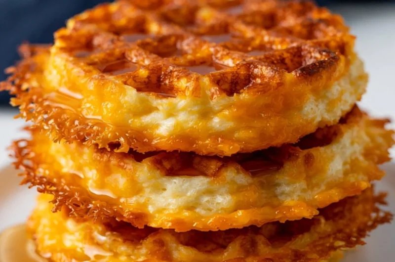 Cozy chaffles served with toppings for a delicious meal option