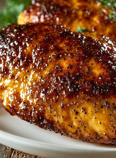 Cozy garlic brown sugar chicken dish with caramelized coating served on a plate.