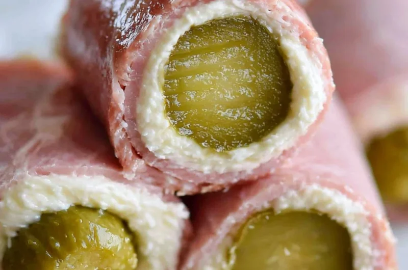 Delicious easy ham roll-ups ready to serve as appetizers