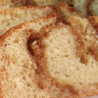 Freshly baked cinnamon swirl bread with sweet cinnamon filling