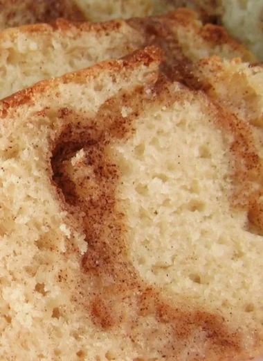 Freshly baked cinnamon swirl bread with sweet cinnamon filling
