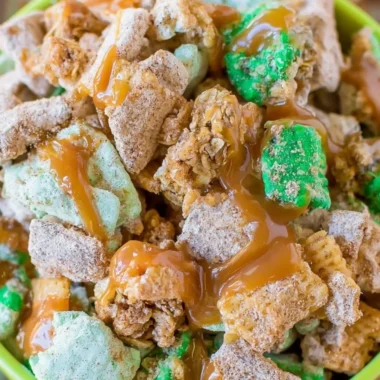 Delicious Apple Cinnamon Puppy Chow recipe for a cozy treat